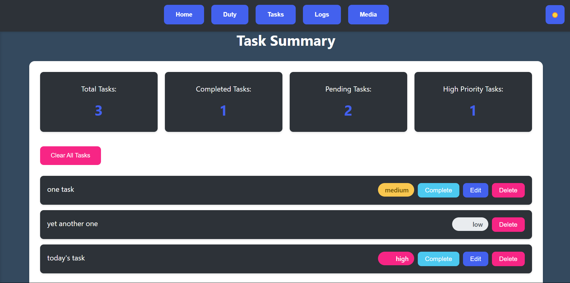 Task Manager - Interactive drag-and-drop task management application
